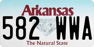 AR license plate 582WWA