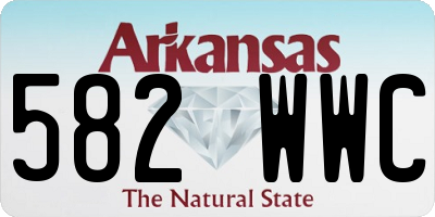 AR license plate 582WWC