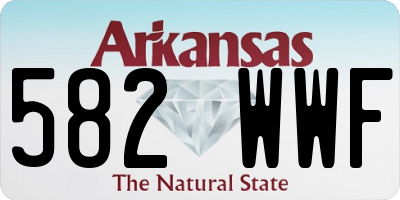 AR license plate 582WWF