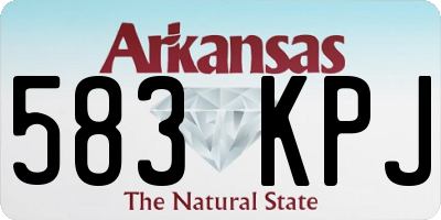 AR license plate 583KPJ