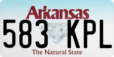 AR license plate 583KPL