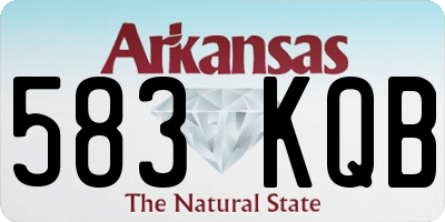 AR license plate 583KQB