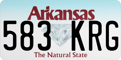 AR license plate 583KRG