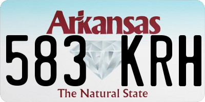 AR license plate 583KRH