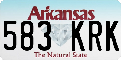 AR license plate 583KRK