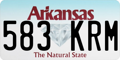 AR license plate 583KRM