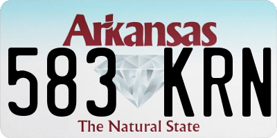 AR license plate 583KRN