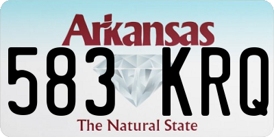 AR license plate 583KRQ