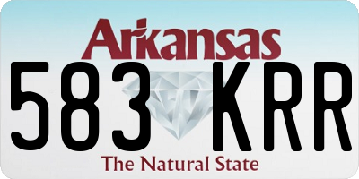 AR license plate 583KRR