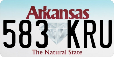 AR license plate 583KRU