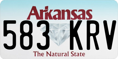 AR license plate 583KRV