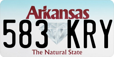 AR license plate 583KRY