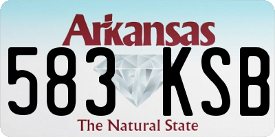 AR license plate 583KSB