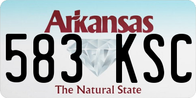 AR license plate 583KSC