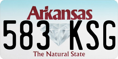 AR license plate 583KSG