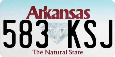 AR license plate 583KSJ
