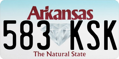 AR license plate 583KSK