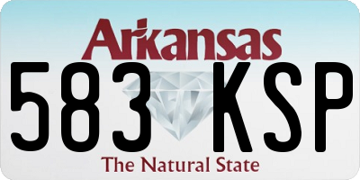 AR license plate 583KSP