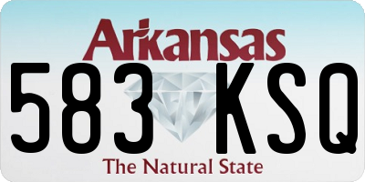 AR license plate 583KSQ