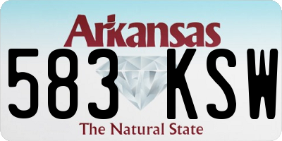AR license plate 583KSW