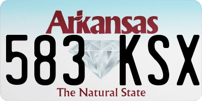 AR license plate 583KSX