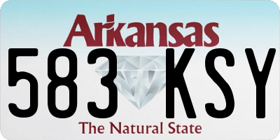 AR license plate 583KSY