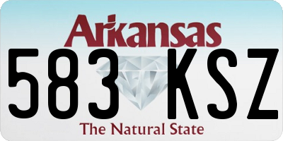 AR license plate 583KSZ