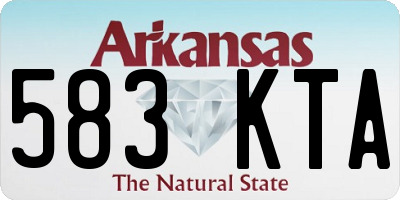 AR license plate 583KTA