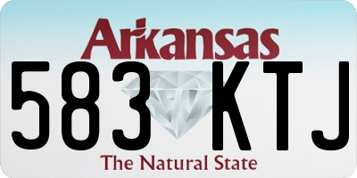 AR license plate 583KTJ