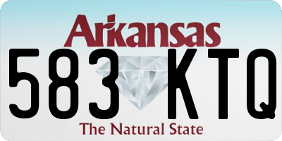 AR license plate 583KTQ