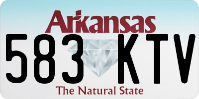 AR license plate 583KTV