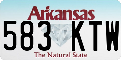 AR license plate 583KTW