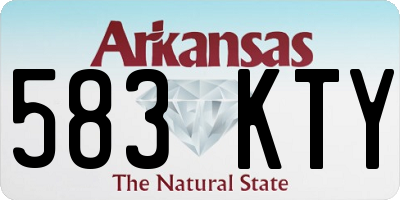 AR license plate 583KTY