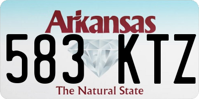AR license plate 583KTZ