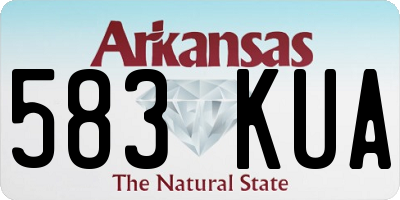 AR license plate 583KUA