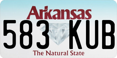 AR license plate 583KUB