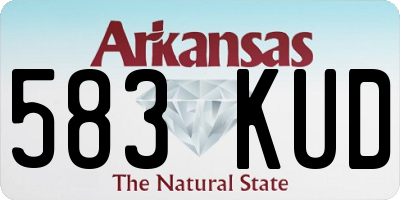 AR license plate 583KUD
