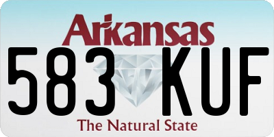 AR license plate 583KUF