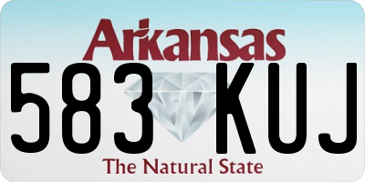 AR license plate 583KUJ