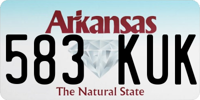 AR license plate 583KUK