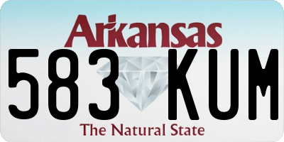 AR license plate 583KUM