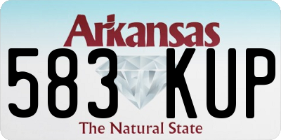 AR license plate 583KUP
