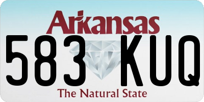 AR license plate 583KUQ