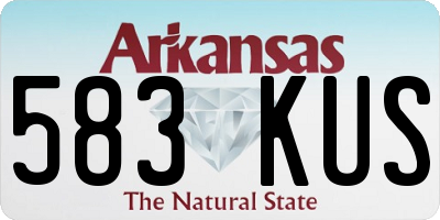 AR license plate 583KUS