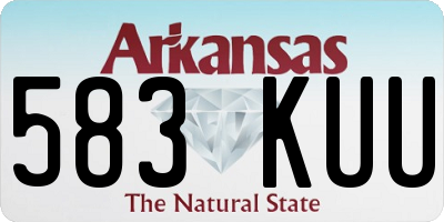 AR license plate 583KUU