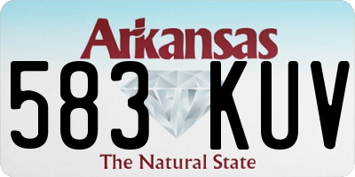 AR license plate 583KUV