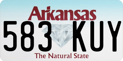AR license plate 583KUY