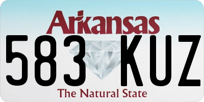 AR license plate 583KUZ