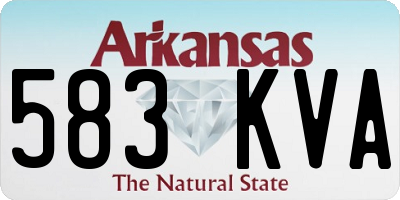 AR license plate 583KVA