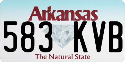 AR license plate 583KVB